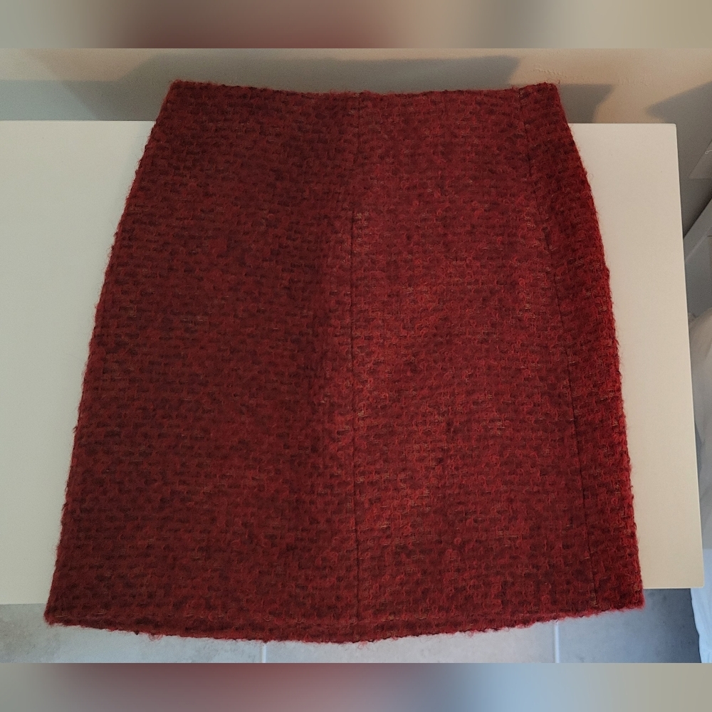 ZARA Elegant Burgundy Red Skirt